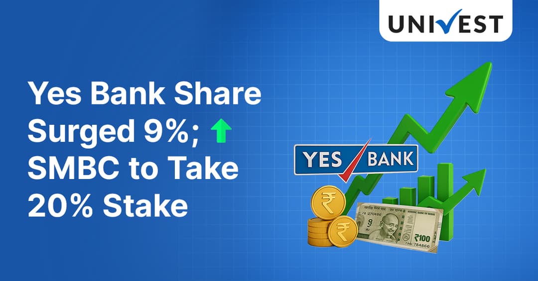 Yes Bank Share Price Rallies 9% After SMBC’s ₹13,483 Cr. Deal for 20% Stake: Check More