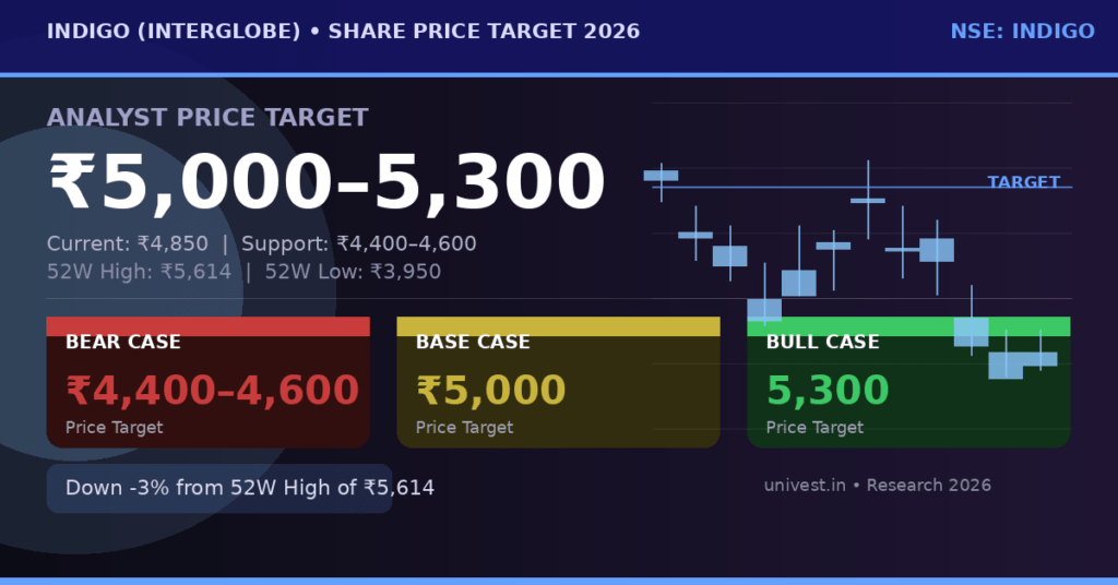 IndiGo (Interglobe Aviation) Share Price Target
