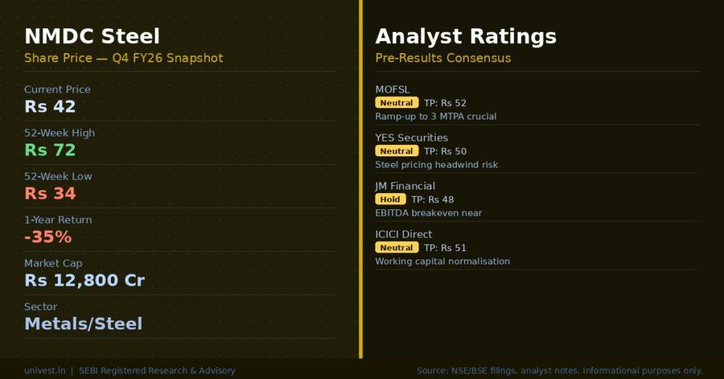 NMDC Steel Share Price and Analyst Ratings