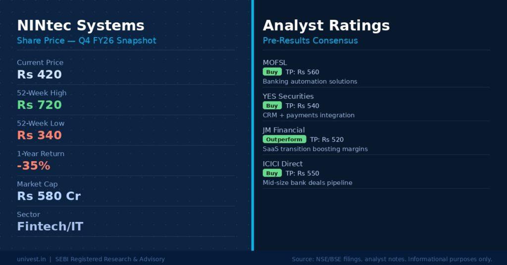 NINtec Systems Share Price and Analyst Ratings
