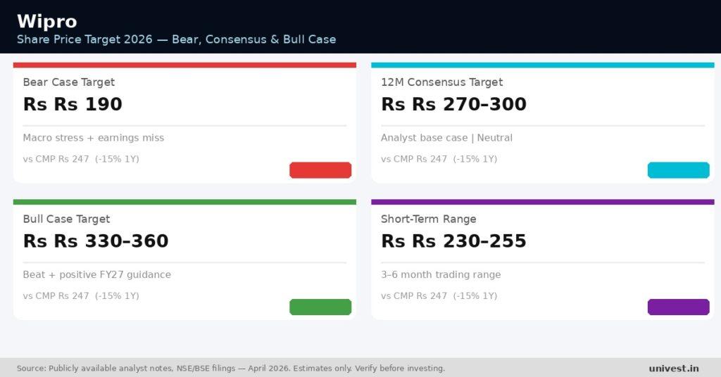 Wipro Share Price Target 2026
