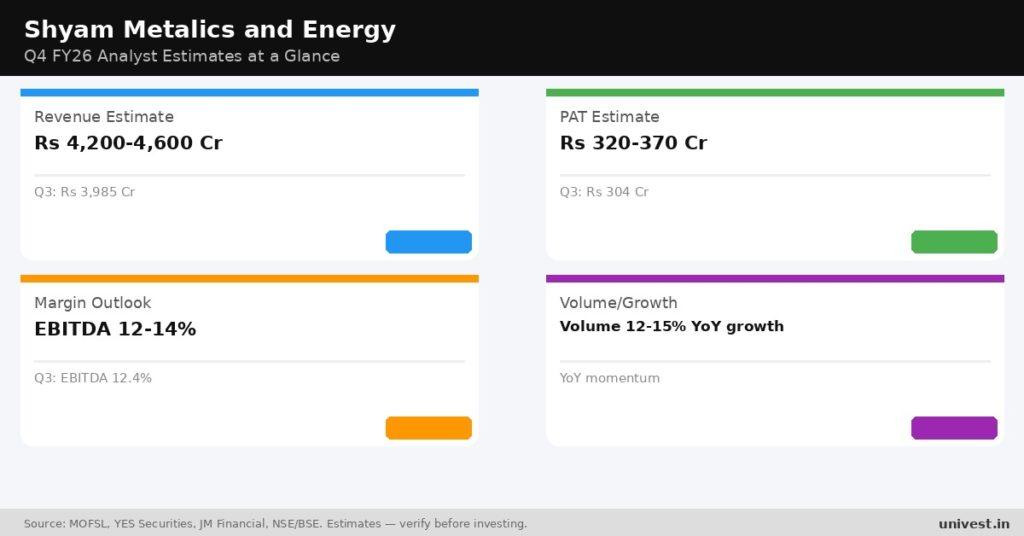Shyam Metalics and Energy Q4 FY26 Earnings Estimates