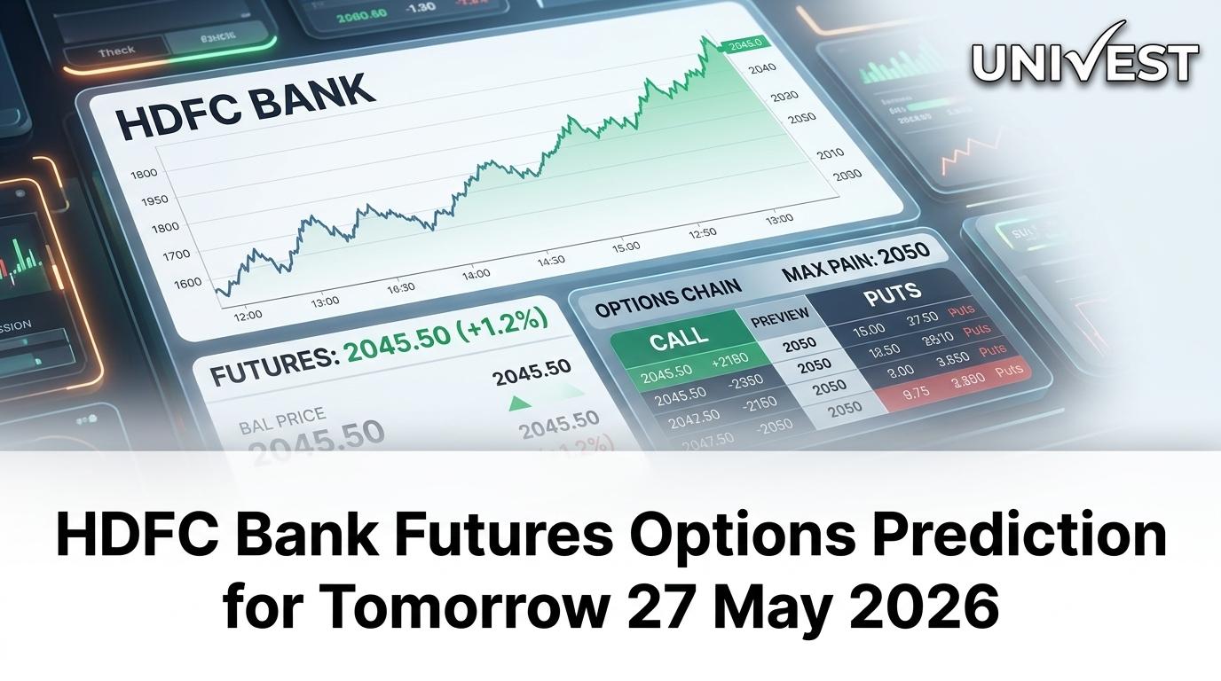 HDFC Bank Futures Options Prediction for Tomorrow 27 May 2026: Closes Rs 778.90 (-1.01%) on Iran-Driven Expiry Day