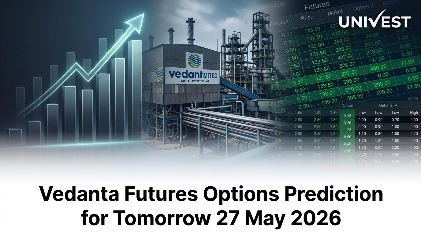Vedanta Futures Options Prediction for Tomorrow 27 May 2026: Closes Rs 344.90 (+3.73%) on Iran-Driven Expiry Day
