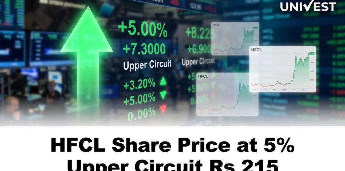 HFCL Share Price at 5% Upper Circuit Rs 215