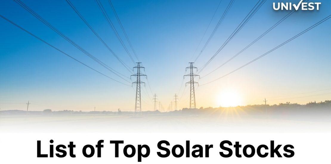 List of Top Solar Stocks in India 2026