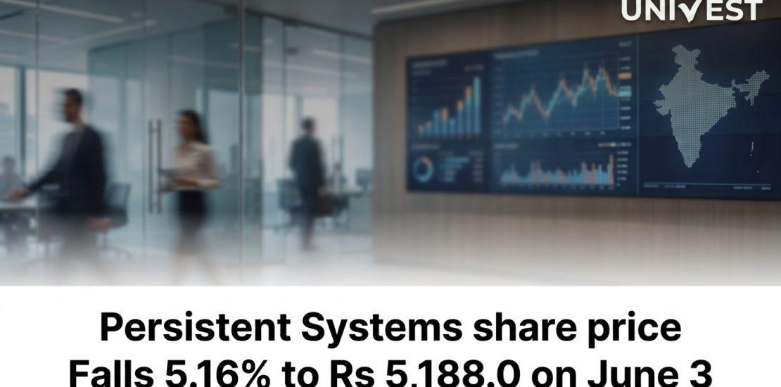Persistent Systems share price Falls 5.16% to Rs 5,188.0 on June 3