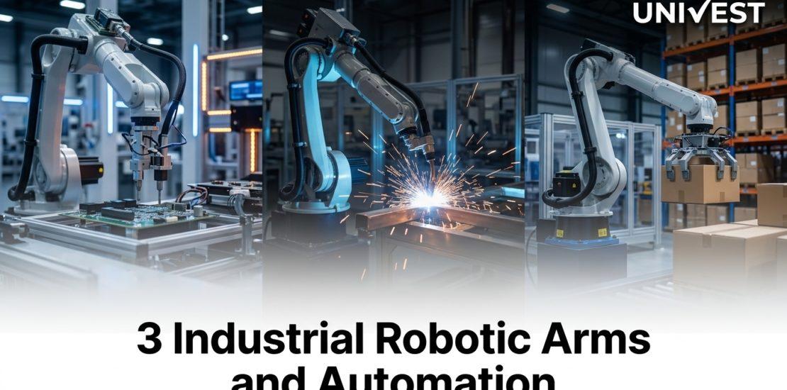 3 Industrial Robotic Arms