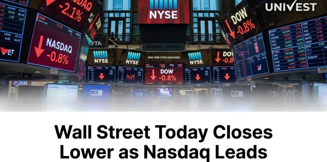 Wall Street Today Closes Lower as Nasdaq Leads