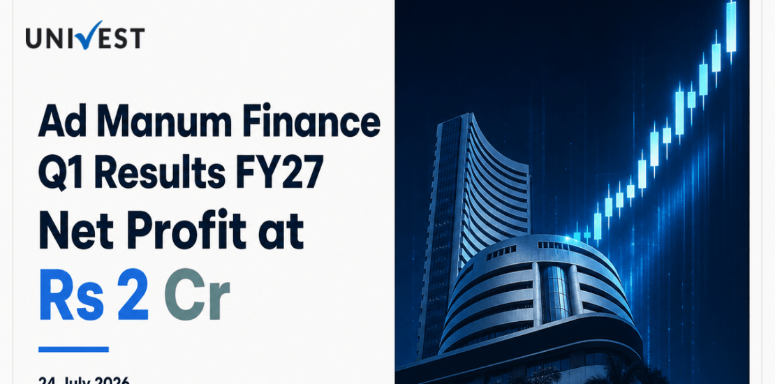 Ad Manum Finance Q1 Results FY27: Net Profit at Rs 2 Cr for June 2026 Quarter