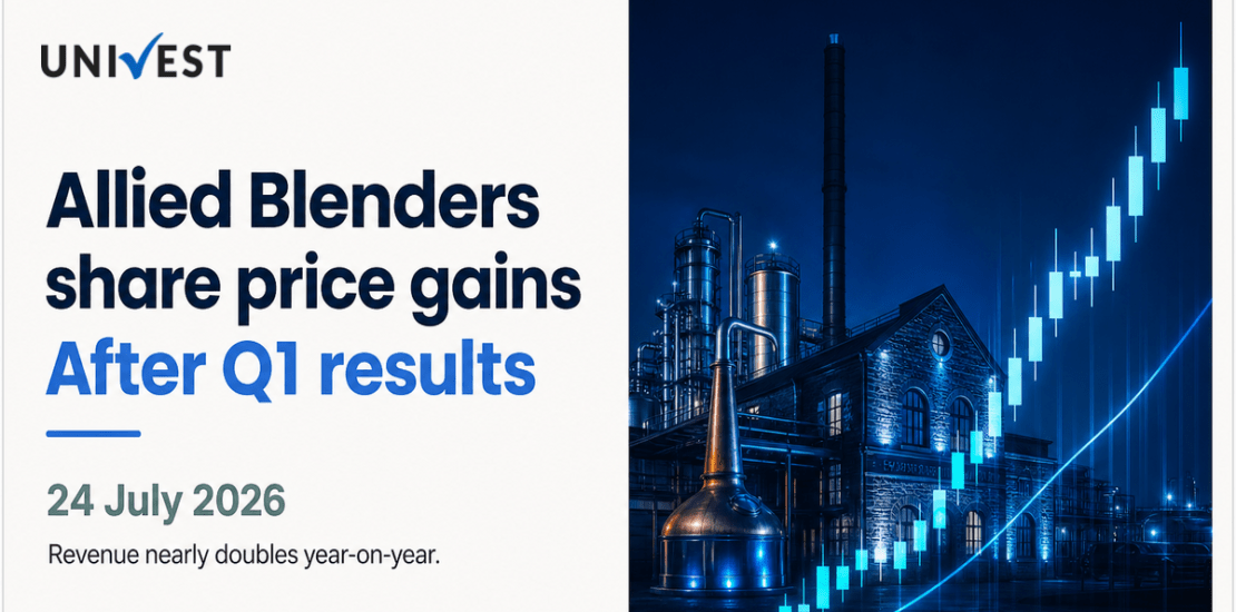 Allied Blenders Share Price Gains After Q1 Results, Trades Near Rs 611.15
