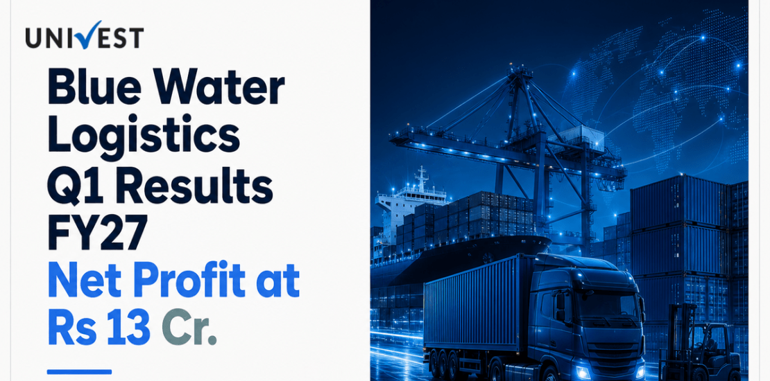 Blue Water Logistics Q1 Results FY27: Net Profit at Rs 13 Cr for June 2026 Quarter