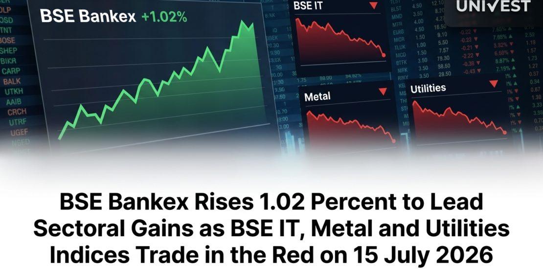 BSE Bankex Rises 1.02 Percent to Lead Sectoral Gains as BSE IT, Metal and Utilities Indices Trade