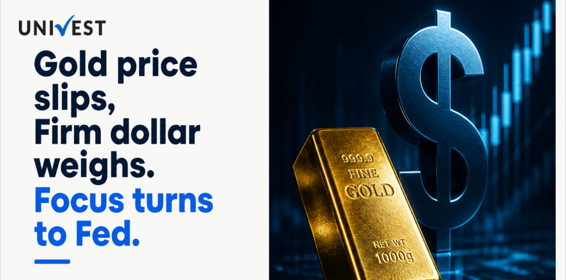 Gold Price Today Slips as Firm Dollar Weighs, Focus Turns to Federal Reserve Policy Meeting