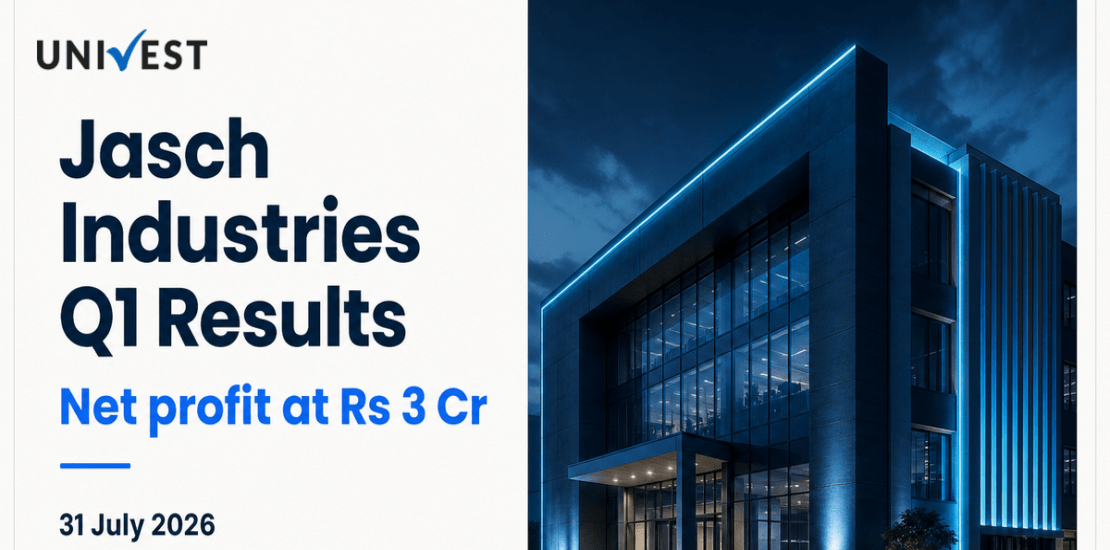Jasch Industries Q1 Results FY27: Net Profit at Rs 3 Cr for June 2026 Quarter