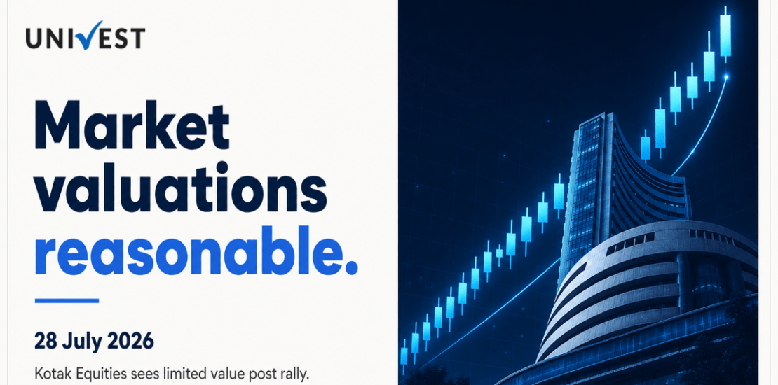 Market Valuations Today Appear Reasonable as Strong Earnings Offset Weak Macro Outlook, Says Kotak Equities