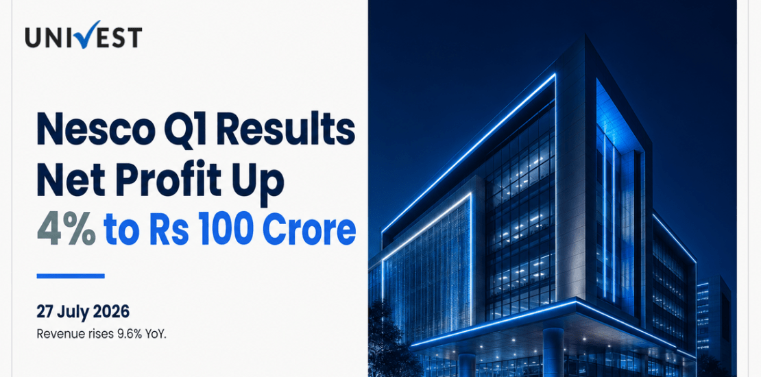 Nesco Q1 Results FY27: Net Profit Rises 4% to Rs 100 Crore as EBITDA Margin Slips to 48.3%
