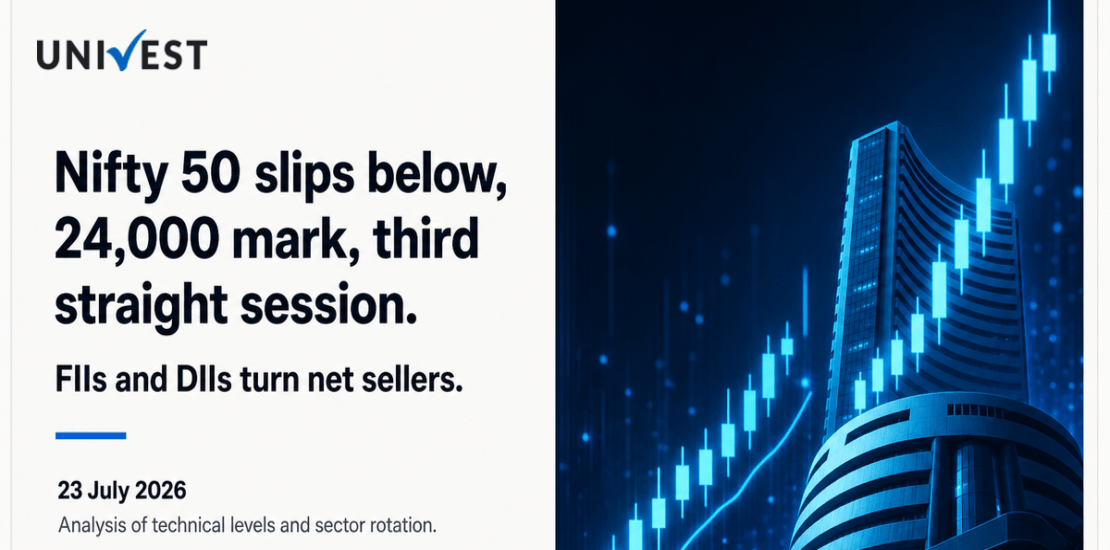 Nifty 50 Analysis: Index Slips Below 24,000 for a Third Straight Session as FIIs and DIIs Turn Net Sellers