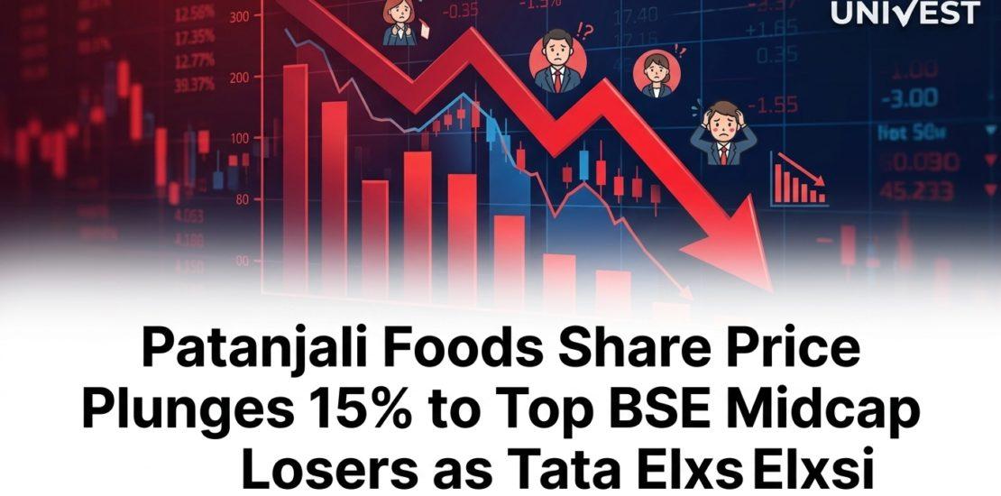 Patanjali Foods Share Price Plunges 15% to Top BSE Midcap Losers
