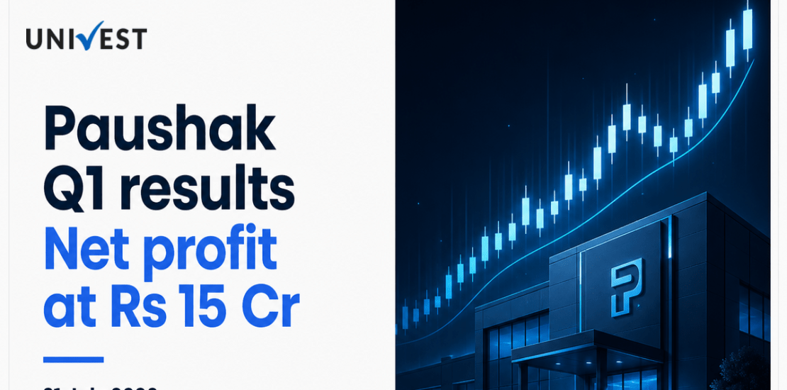 Paushak Q1 Results FY27: Net Profit at Rs 15 Cr for June 2026 Quarter