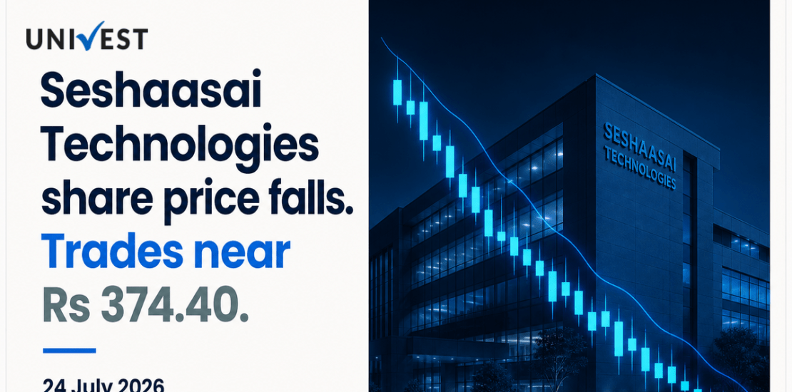 Seshaasai Technologies Share Price Falls After Q1 Results, Trades Near Rs 374.40