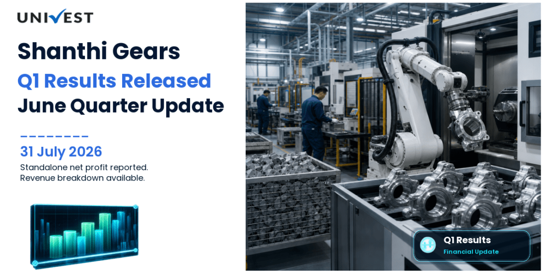 Shanthi Gears Q1 Results FY27: Net Profit at Rs 9 Cr for June 2026 Quarter