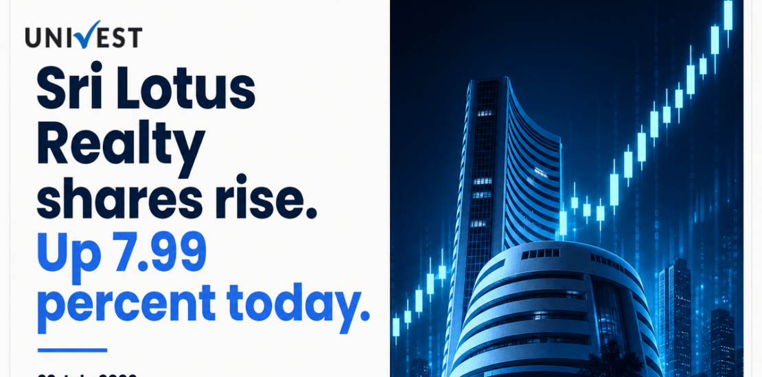 Sri Lotus Developers and Realty Share Price Rising 7.99 Percent Today, Among Today's Top Gainers