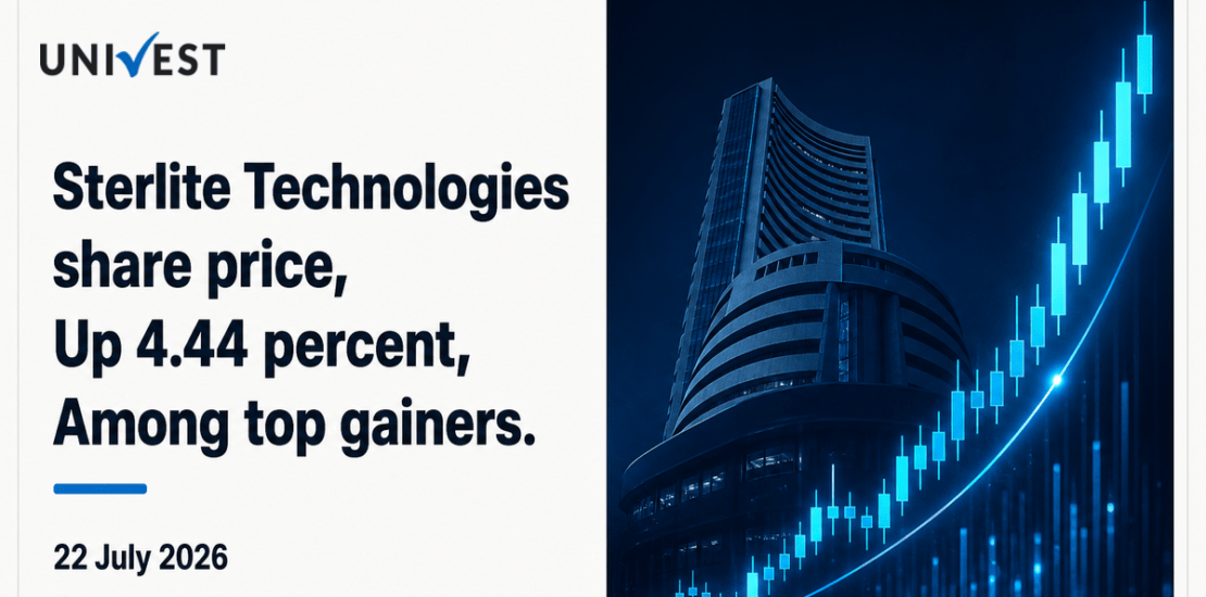 Sterlite Technologies Share Price Rising 4.44 Percent Today, Among Today's Top Gainers