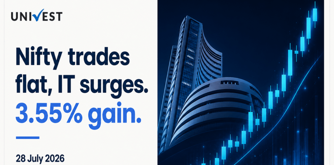 Stock Market Today: Nifty Trades Flat Near 23,985 as Nifty IT Surges 3.55 Percent for Third Straight Session