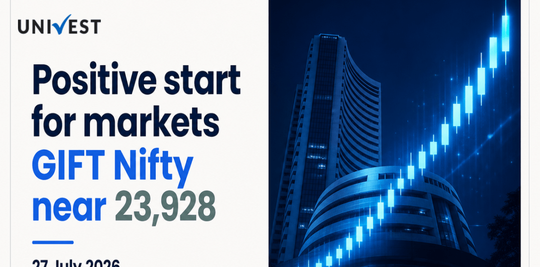 Stock Market Today Set for Positive Start as GIFT Nifty Trades Near 23,928 on 27 July 2026