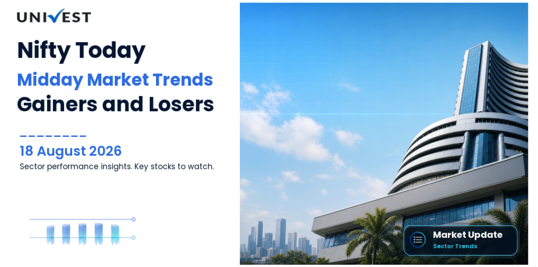 Nifty 50 Today: Midday Breadth, Top Gainers and Losers
