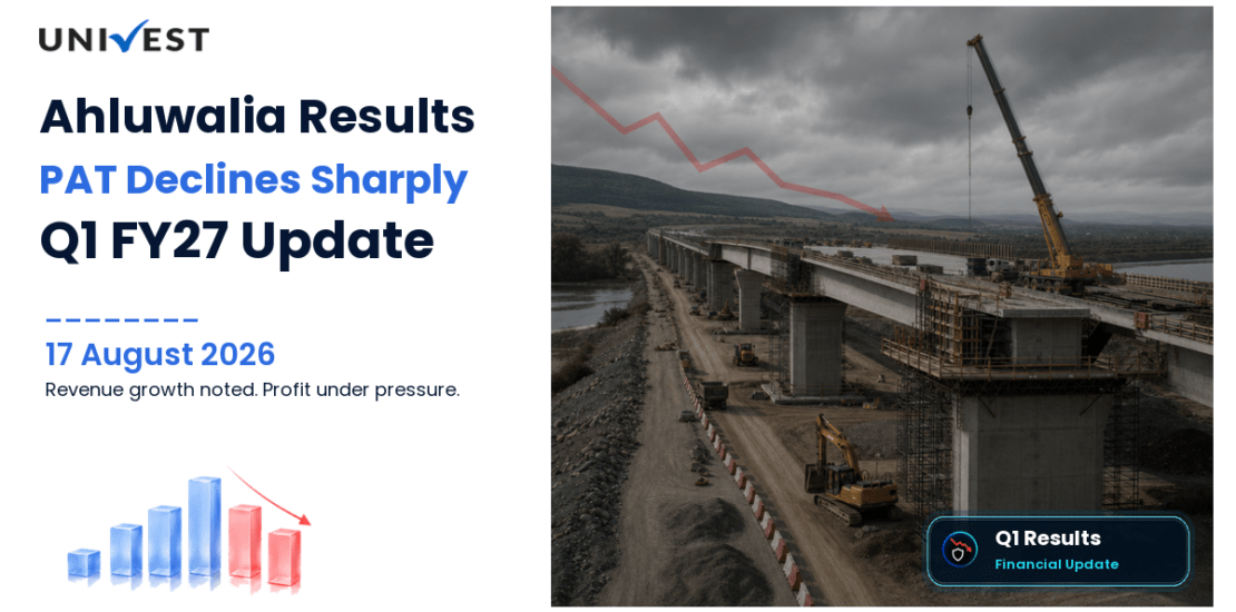 Ahluwalia Q1 FY27 Results: Revenue Rs 1126 Cr, PAT Rs 11 Cr