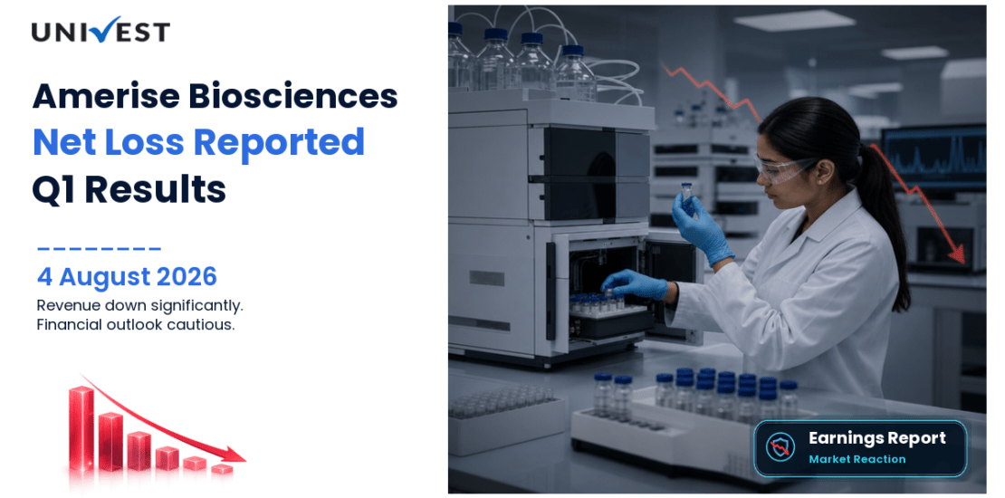 Amerise Biosciences Q1 Results FY27: Net Loss of Rs 8 Lakh for June 2026 Quarter