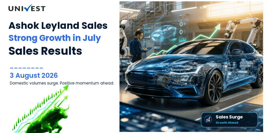 Ashok Leyland July Sales Rise 30% to 19,590 Units in 2026 as Domestic Volumes Jump 33%