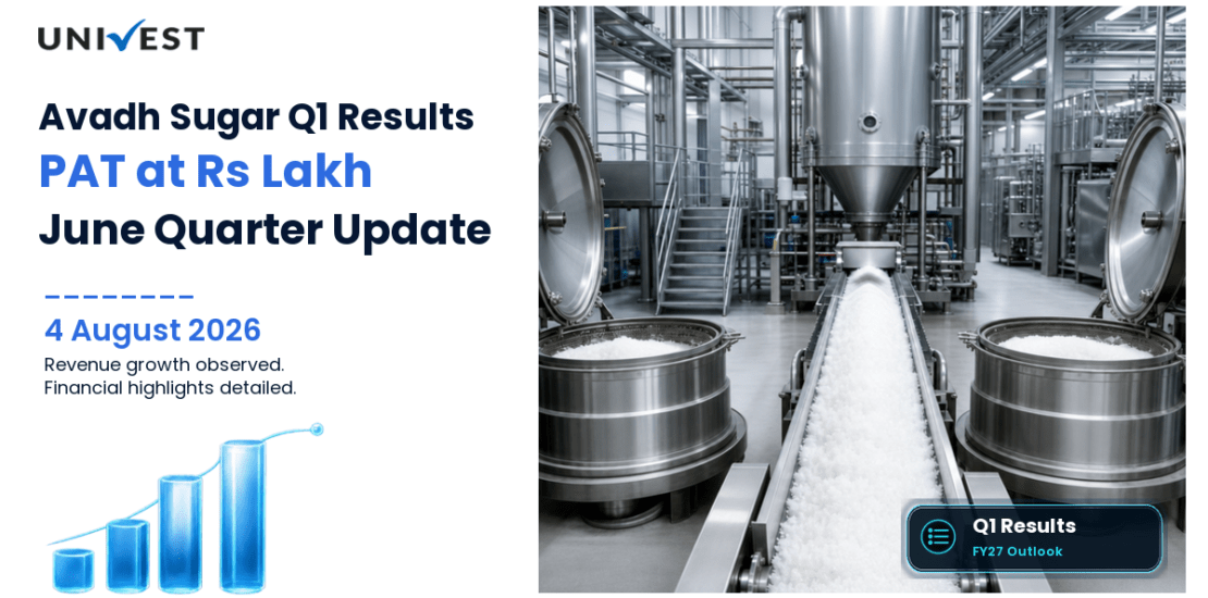 Avadh Sugar Q1 Results FY27: PAT at Rs 23 Lakh for June 2026 Quarter