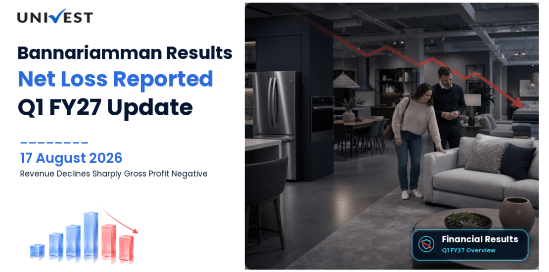 Bannariamman Q1 FY27 Results: Revenue Rs 172 Cr, Net Loss Rs 11 Cr