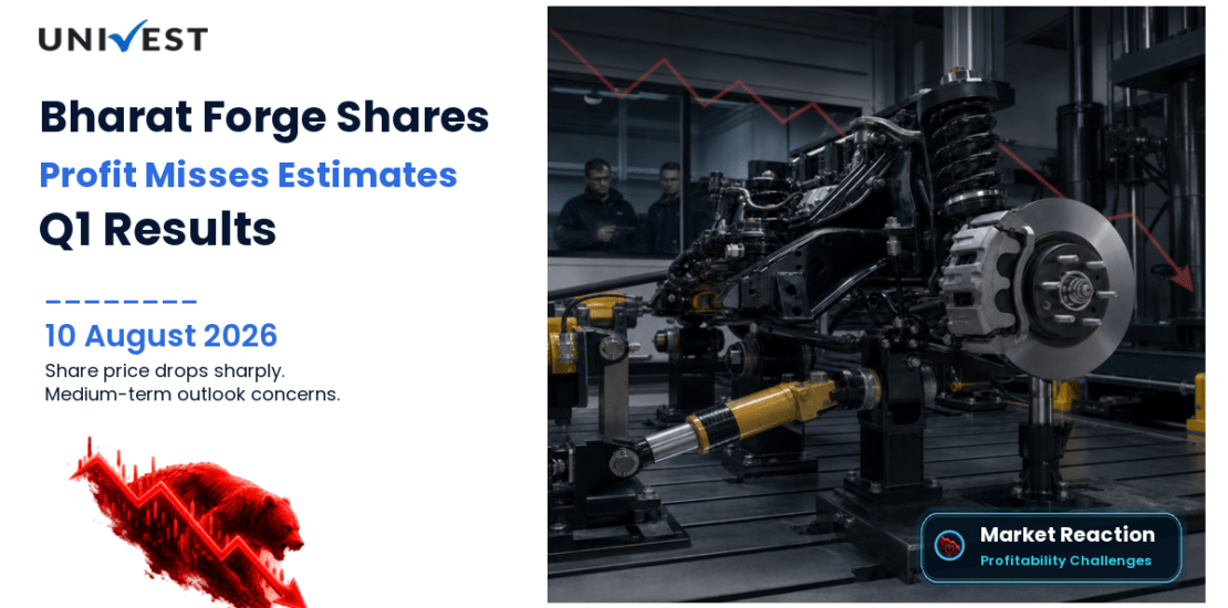 Bharat Forge Share Price Falls 8% as Q1 Profit Misses Estimates