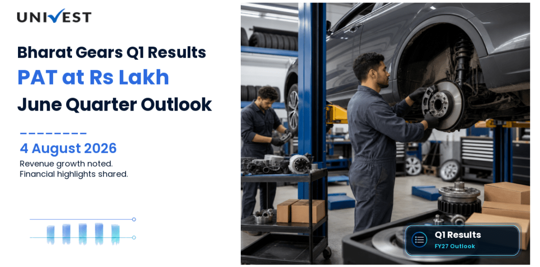 Bharat Gears Q1 Results FY27: PAT at Rs 15 Lakh for June 2026 Quarter