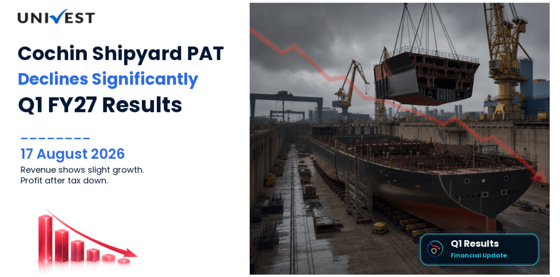 Cochin Shipyard Q1 FY27 Results: Revenue Rs 1094 Cr, PAT Rs 151 Cr
