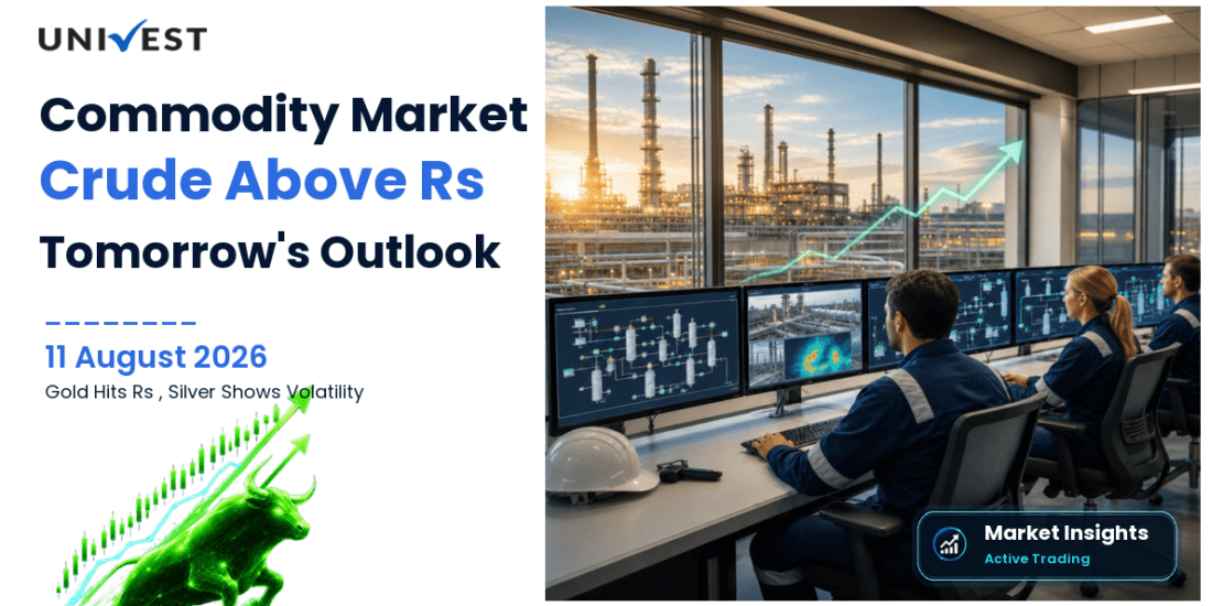 Commodity Market Prediction for Tomorrow, 12 August 2026: Crude Above Rs 8,000 Leads a Broadly Active Session as Gold Hits Rs 1,54,074 and Silver Reverses From Rs 2,43,000