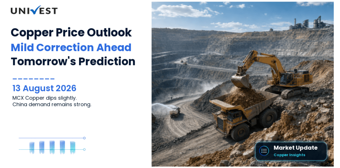 Copper Price Prediction for Tomorrow, 14 August 2026: MCX Copper Dips 0.29 Percent to Rs 1,371 in Broad Metal Correction — Industrial Demand Thesis Intact