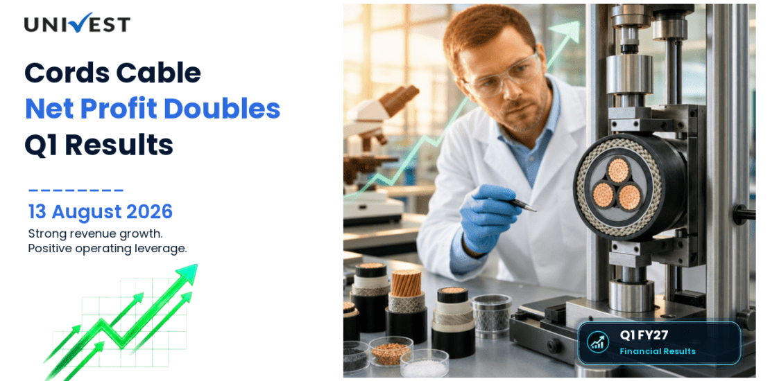 Cords Cable Q1 FY27 Results: Net Profit More Than Doubles to Rs 7 Crore, Revenue at Rs 247 Crore