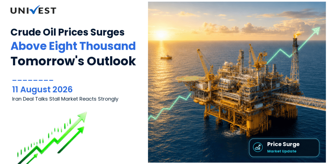 Crude Oil Price Prediction for Tomorrow, 12 August 2026: MCX Crude Surges 2.83 Percent to Rs 8,024 Above Rs 8,000 for the First Time as Iran Deal Talks Definitively Stall
