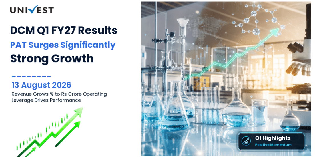 DCM Q1 FY27 Results: Revenue Grows 15% to Rs 20 Crore, PAT Surges 2000% to Rs 42 Lakh
