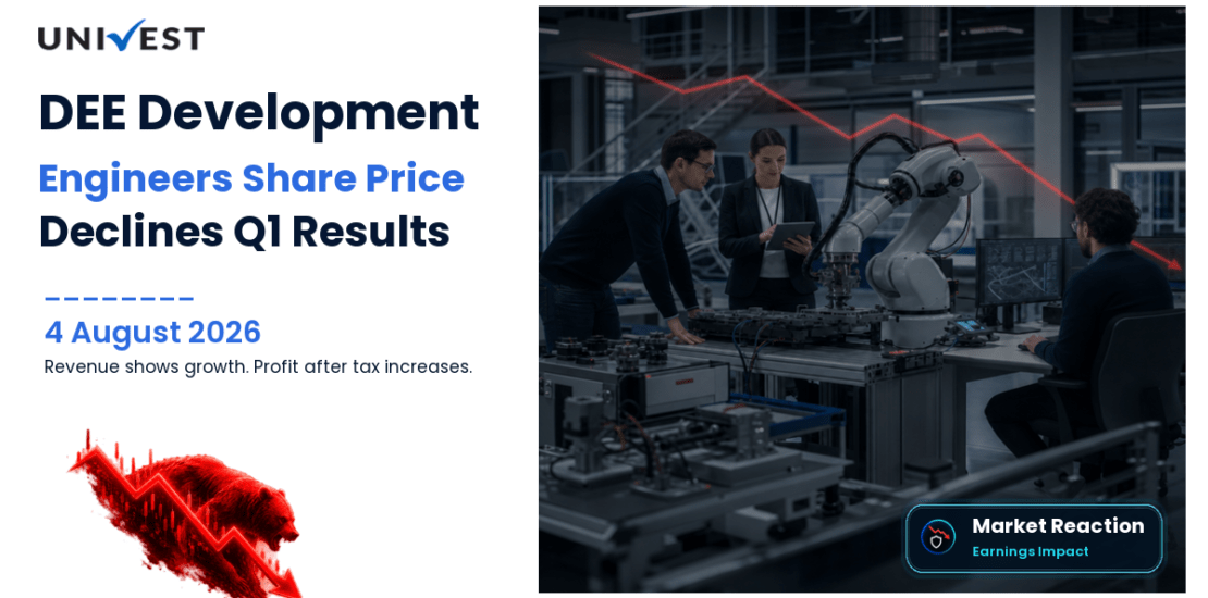 DEE Development Engineers Share Price Falls 5.00% After Q1 FY27 Results on 4 August 2026