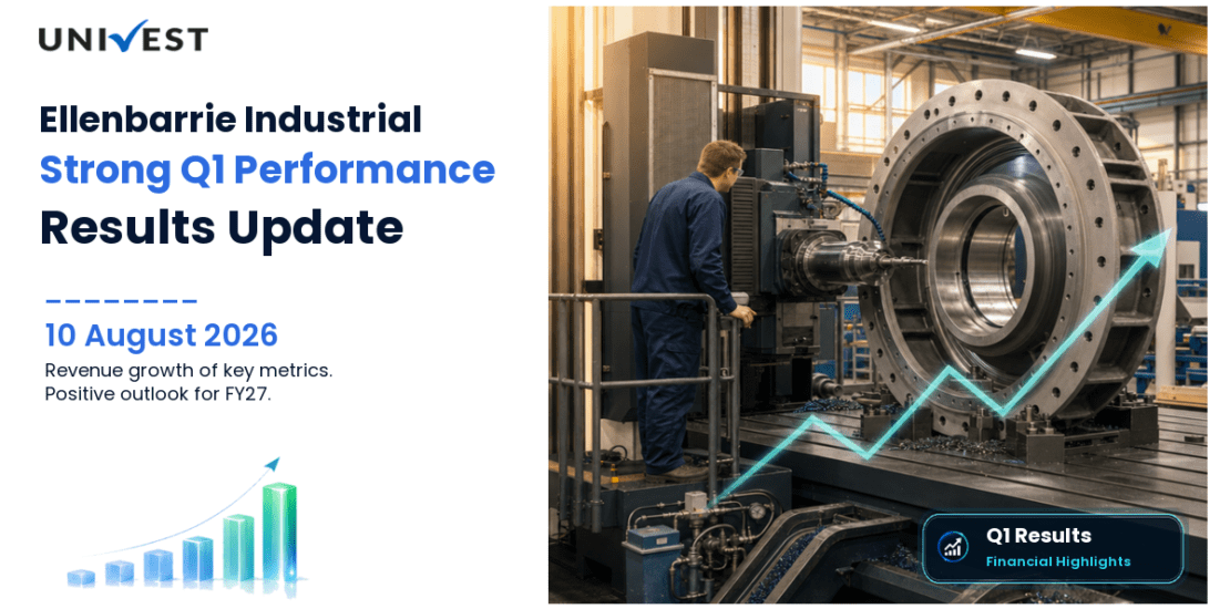 Ellenbarrie Industrial Q1 FY27 Results: Revenue Rs 98 Cr, PAT Rs 34 Cr and Key Highlights