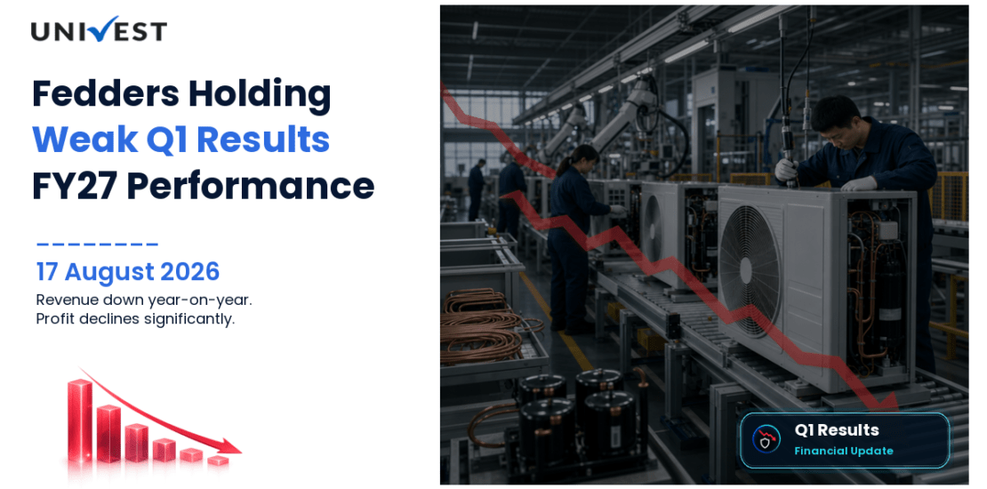 FEDDERS HOLDING Q1 FY27 Results: Revenue Rs 69 Cr, PAT Rs 11 Cr