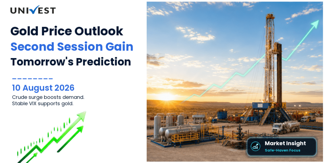 Gold Price Prediction for Tomorrow, 11 August 2026: Second Consecutive Session Gain as Crude Surge and Stable VIX Reinforce Safe-Haven Demand