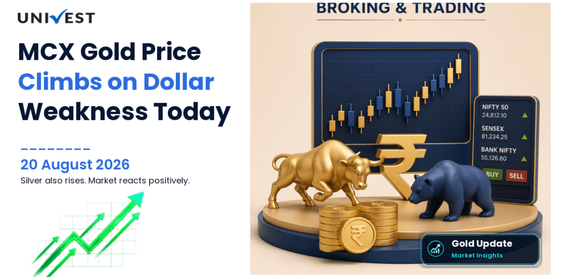 Gold Price Today August 20, 2026: MCX Gold Climbs as Dollar Weakens and US Bond Yields Decline