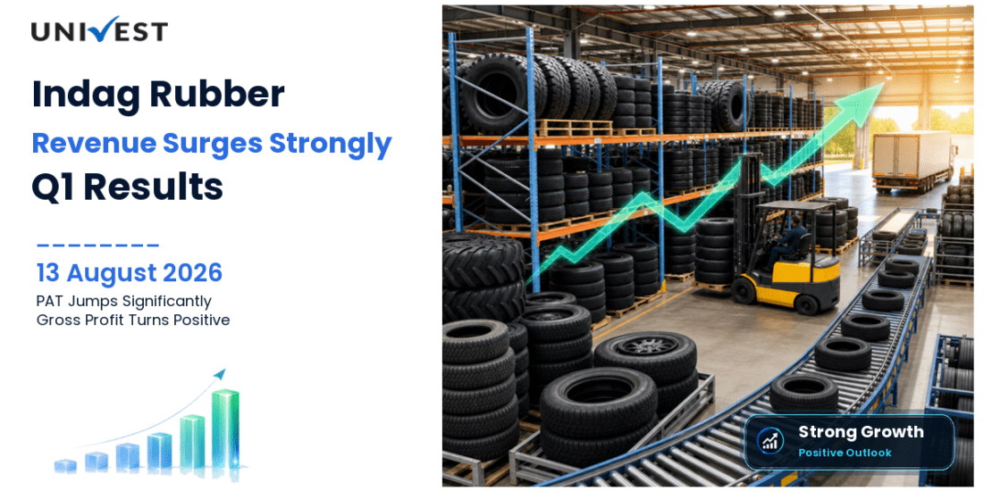 Indag Rubber Q1 FY27 Results: Revenue Surges 56% to Rs 70 Crore, PAT Jumps to Rs 5 Crore